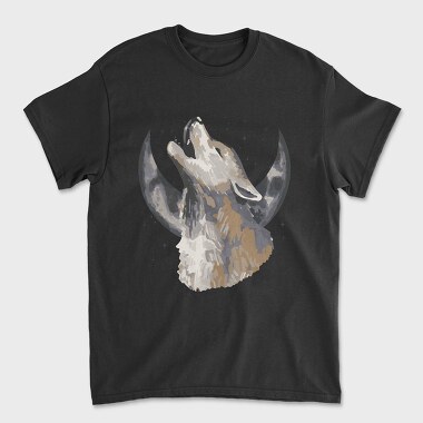 Tricou Barbati (Unisex), Halloween Howling Wolf