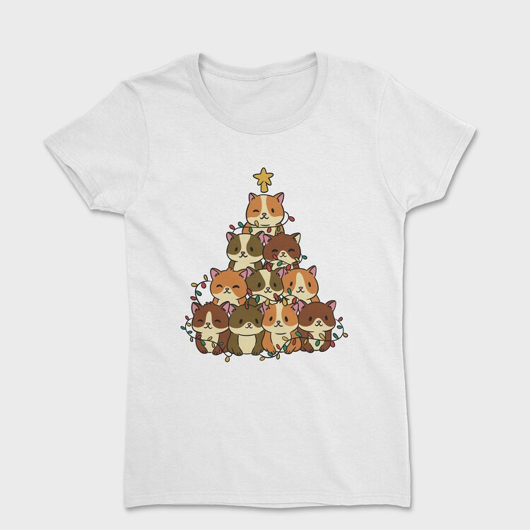 Tricou Femei, Hamster Christmas Tree