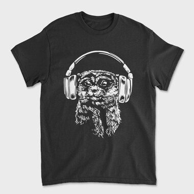 Headphones Meerkat, Tricou Barbati (Unisex)