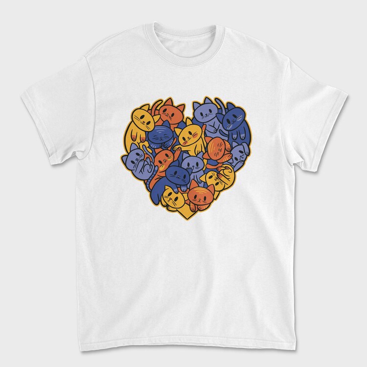 Heart of Cats, Tricou Barbati (Unisex)