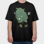 Cannabis Buddy Cartoon, Tricou Oversize Barbati (Unisex)