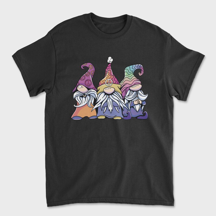 Tricou Barbati (Unisex), Hippie Gnomes Pastel