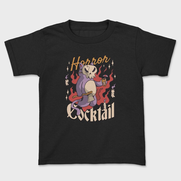 Tricou Copii, Horror Cocktail Cat