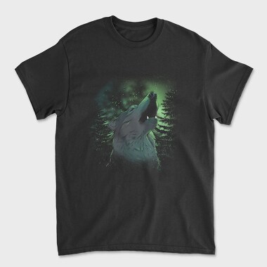 Tricou Barbati (Unisex), Howling Wolf Green