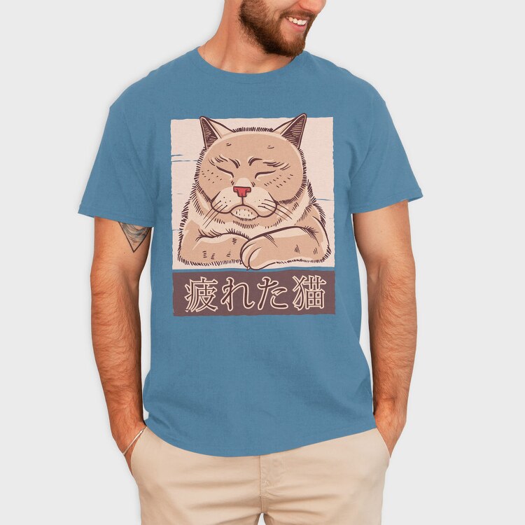 Tired Cat, Tricou Barbati (Unisex)