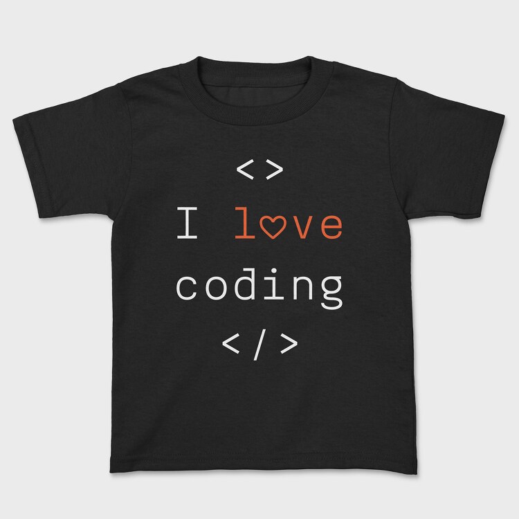 Tricou Copii, I Love Coding