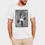 Girl Walking On Magical Forest Lino Art, Tricou Barbati (Unisex)