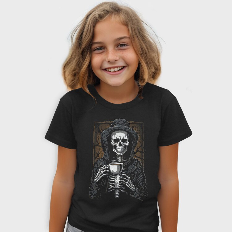 Skeleton Coffee Grave, Tricou Copii