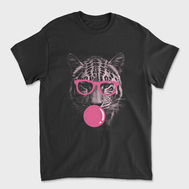 Jaguar Bubblegum Monochrome, Tricou Barbati (Unisex)