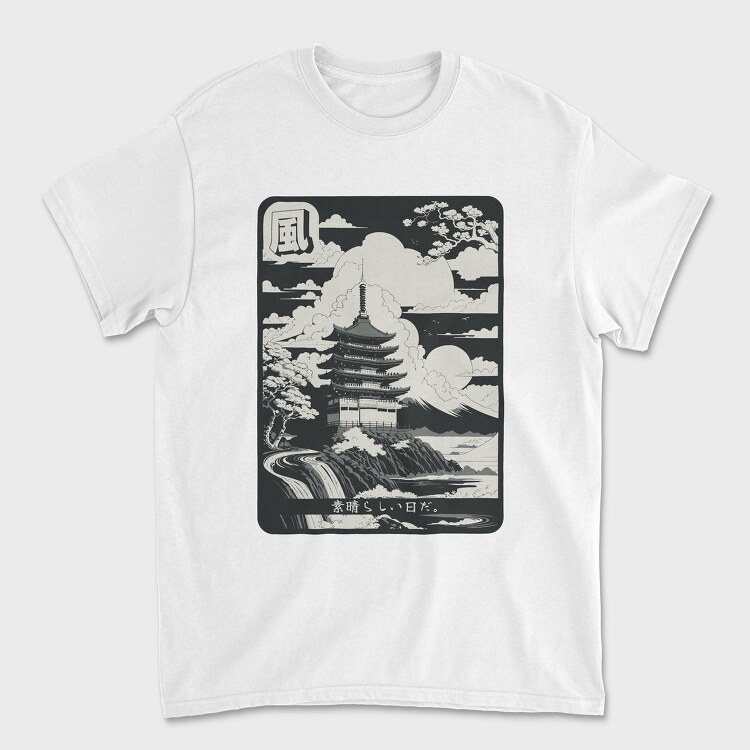 Tricou Barbati (Unisex), Japanese Temple