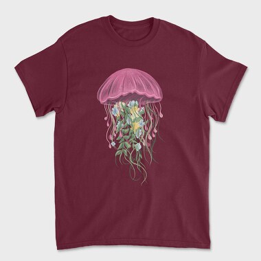 Jellyfish and Flowers, Tricou Barbati (Unisex)