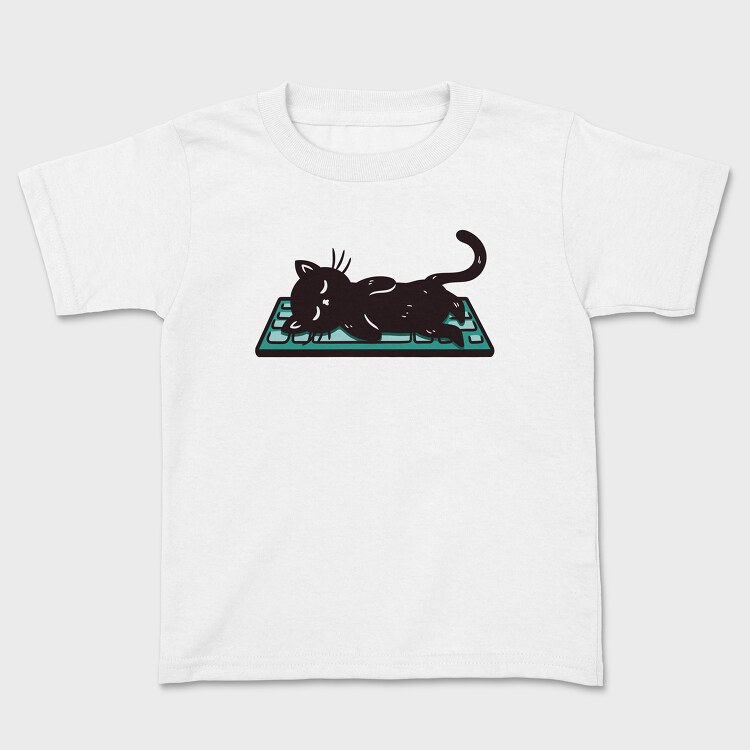 Tricou Copii, Keyboard Kitty