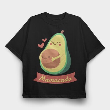 Pregnant Avocado Mama Cado, Tricou Oversize Barbati (Unisex)