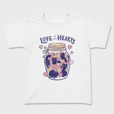 Love in Our Hearts Cats Jar, Tricou Copii