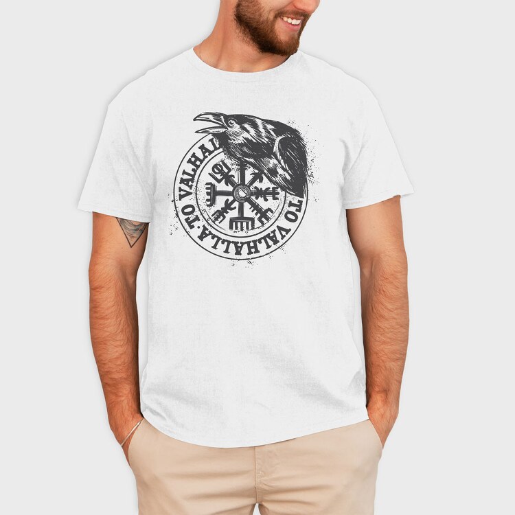 Raven Viking Black, Tricou Barbati (Unisex)