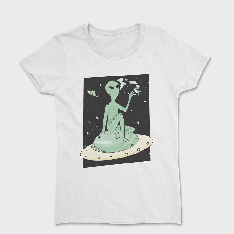 Tricou Femei, Marijuana Weed Alien