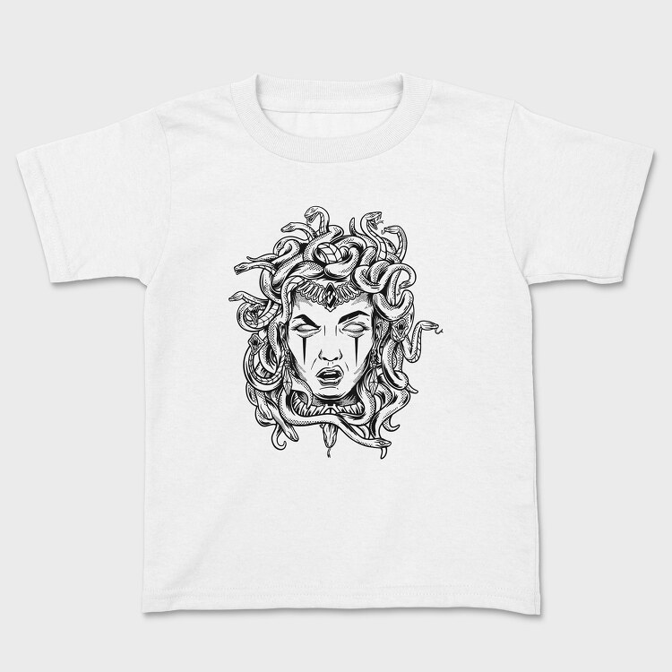 Tricou Copii, Medusa Head Monochrome