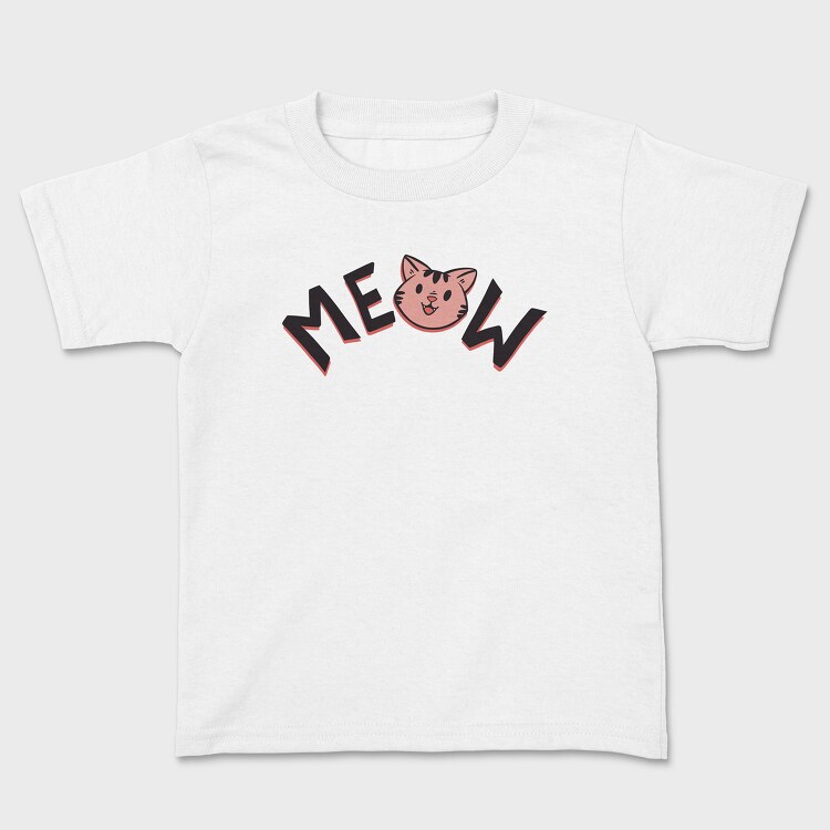 Meow Cute Cat, Tricou Copii