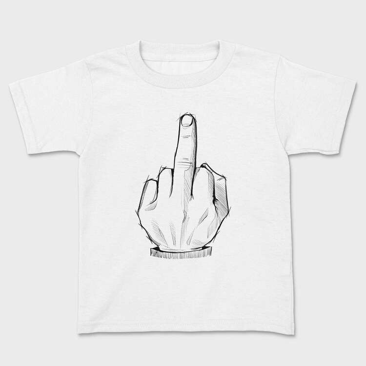 Tricou Copii, Middle Finger Sketch