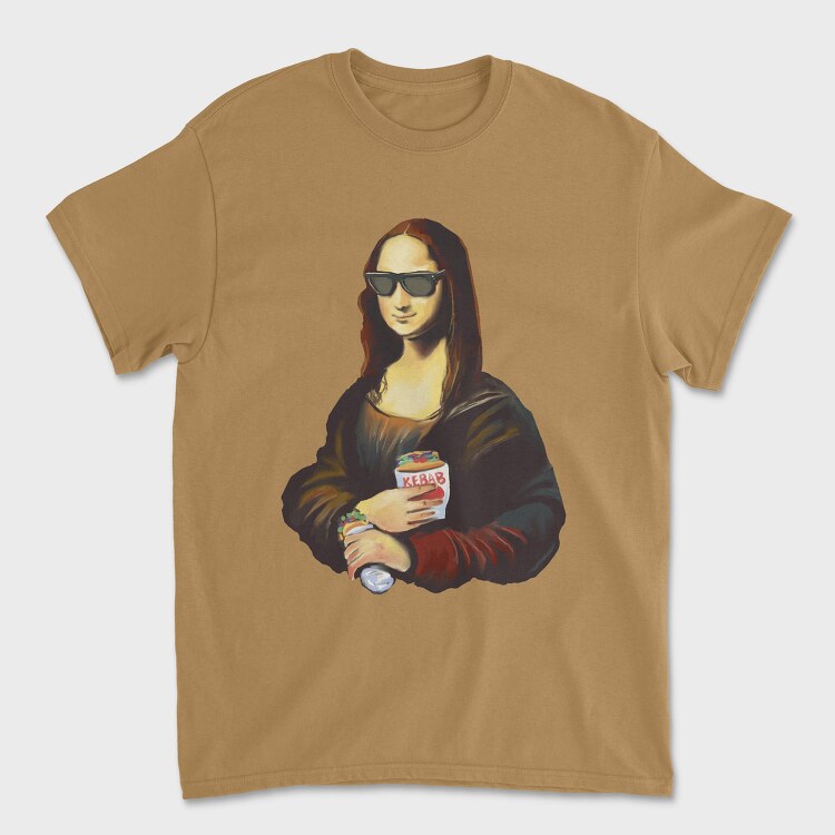 Monalisa Painting Kebab, Tricou Barbati (Unisex)