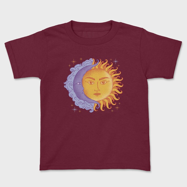 Tricou Copii, Moon and Sun Color