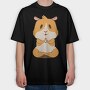 Cute Guinea Pig Yoga, Tricou Oversize Barbati (Unisex)