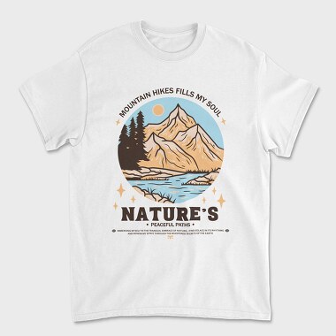 Tricou Barbati (Unisex), Mountain Hikes Fills My Soul