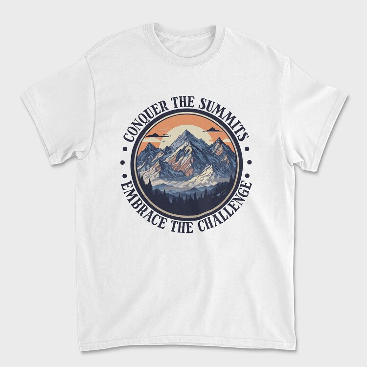 Tricou Barbati (Unisex), Mountains Text Vintage