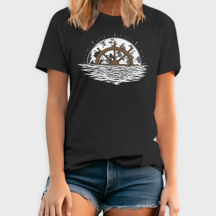 Moon Ship Steering Wheel, Tricou Barbati (Unisex)