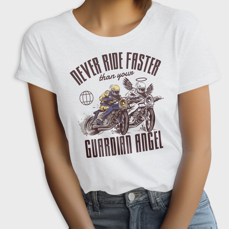 Angel Biker Ride Faster, Tricou Femei