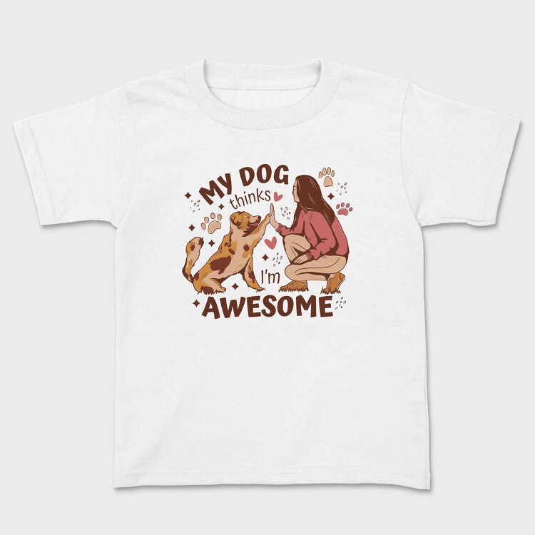 Tricou Copii, My Dog Thinks I Am Awesome