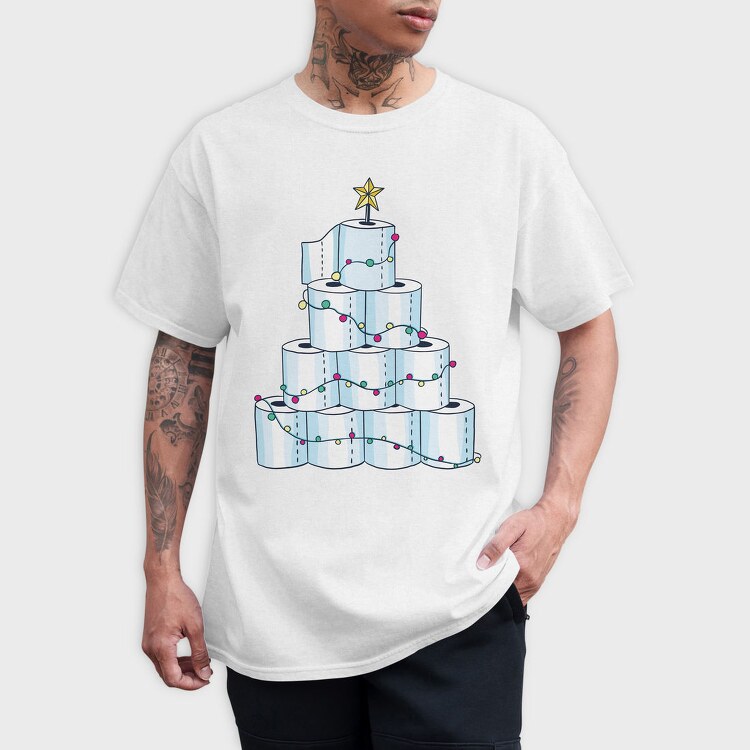 Toilet Paper Christmas Tree, Tricou Barbati (Unisex)