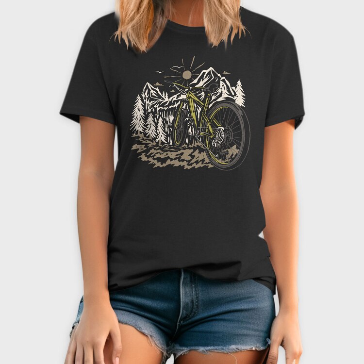 Mountain Bike, Tricou Barbati (Unisex)