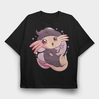 Cute Halloween Axolotl, Tricou Oversize Barbati (Unisex)