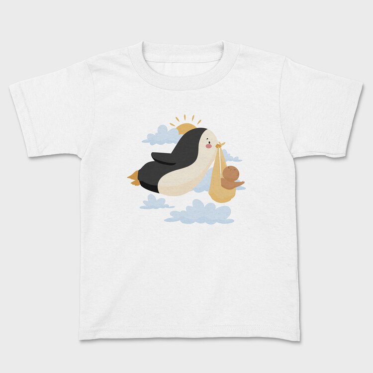 Tricou Copii, Penguin With a Baby