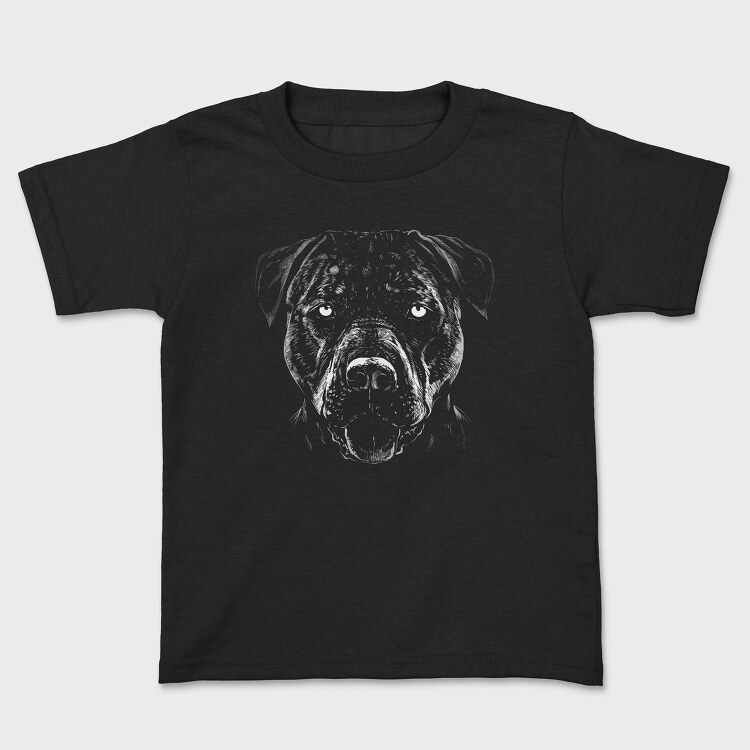 Tricou Copii, Pitbull Dog Portrait