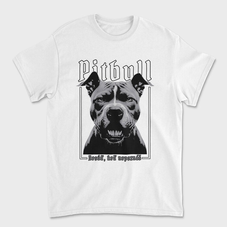 Tricou Barbati (Unisex), Pitbull Portrait