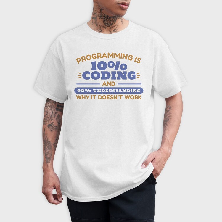 Programming Coding Quote Programming Is, Tricou Barbati (Unisex)