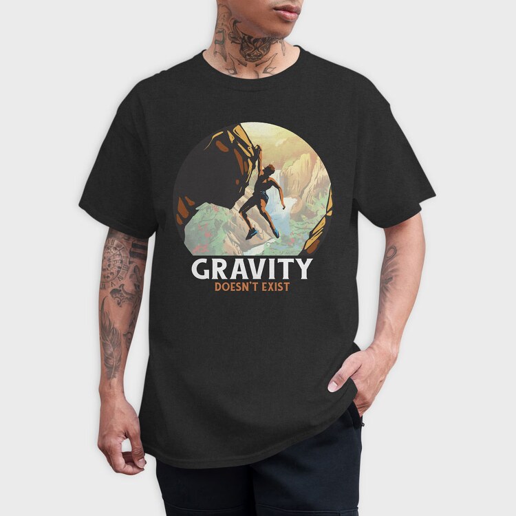 Rock Climbing Gravity, Tricou Barbati (Unisex)