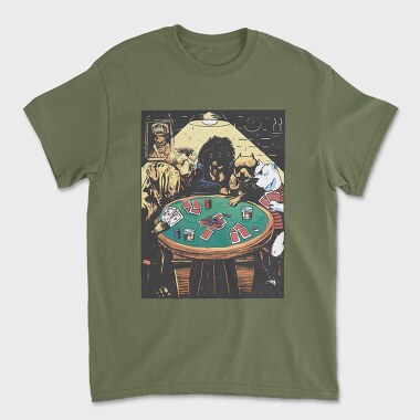 Tricou Barbati (Unisex), Poker Dogs