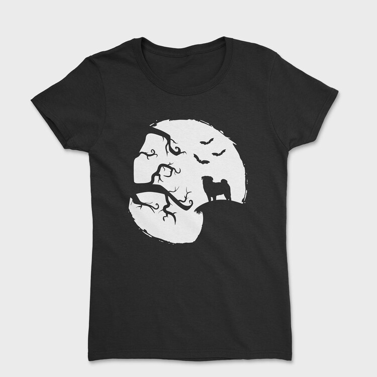 Tricou Femei, Pug Halloween