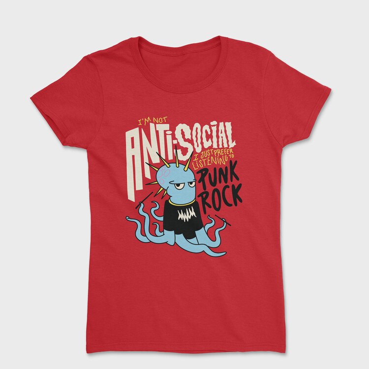 Tricou Femei, Punk Rock Octopus