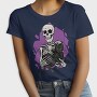 Skeleton Cuddling With a Black Cat, Tricou Femei