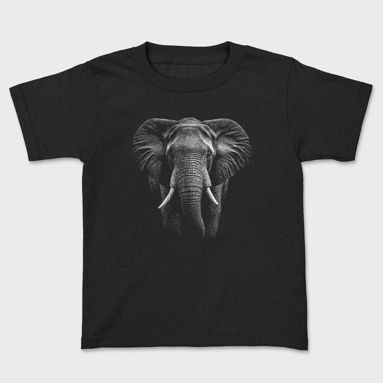 Tricou Copii, Realistic Elephant