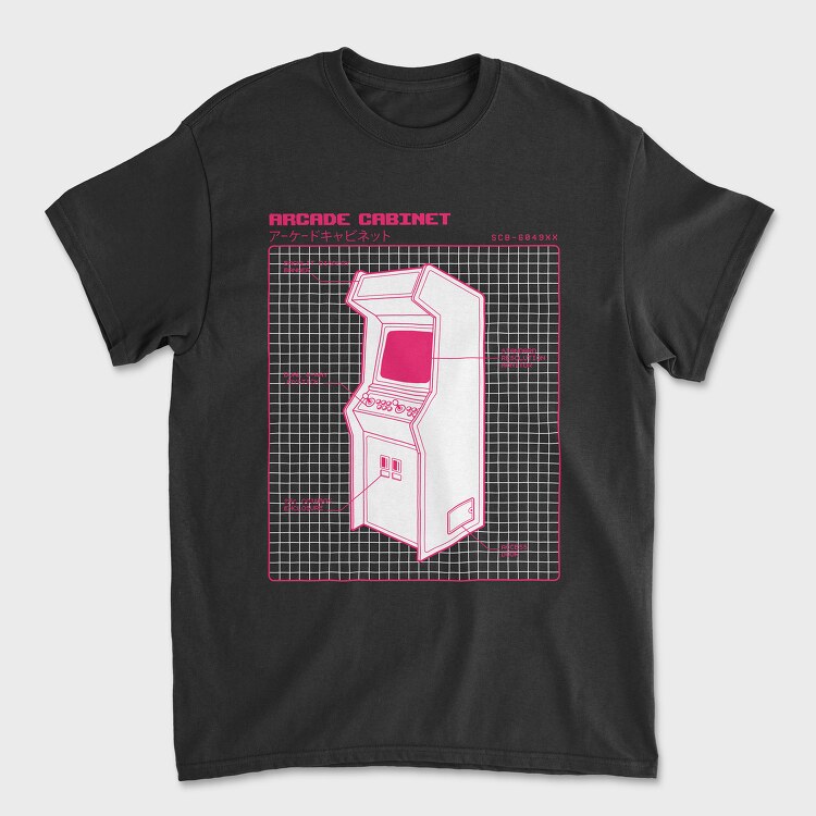 Tricou Barbati (Unisex), Retro Arcade Cabinet