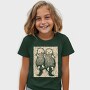 Cute Hand Drawn Otters Lino Art, Tricou Copii