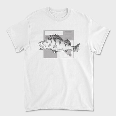 Tricou Barbati (Unisex), River Perch Sketch