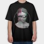 Glitch Front Face, Tricou Oversize Barbati (Unisex)