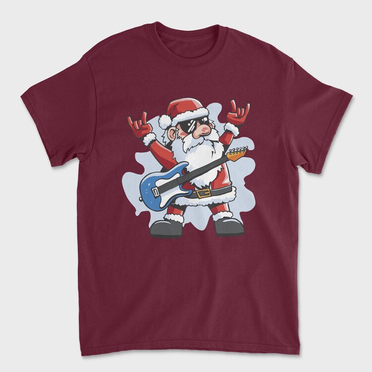 Tricou Barbati (Unisex), Santa Claus Rocker