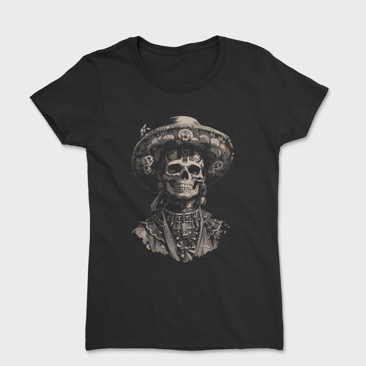 Skull Traditional, Tricou Femei